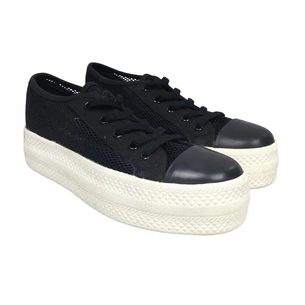 Puzzle Urban Retro Streetwear Platform Lace Up Casual Mesh Fashion Sneaker 37